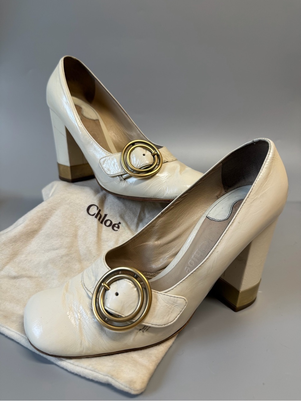 Vintage Retro Chloe Stella Ricoperto Leonessa Pumps US 8
